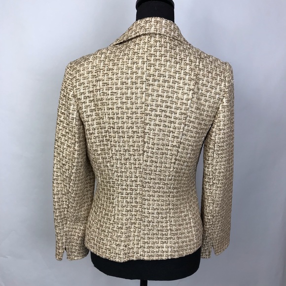 TALBOTS Tweed Woman’s Blazer Career Jacket Size 4 - Picture 7 of 8